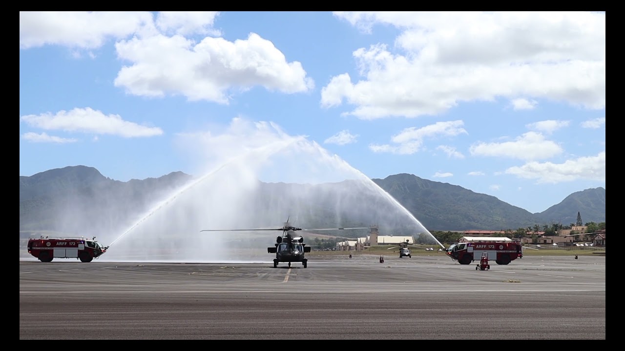 HIARNG last flight water salute