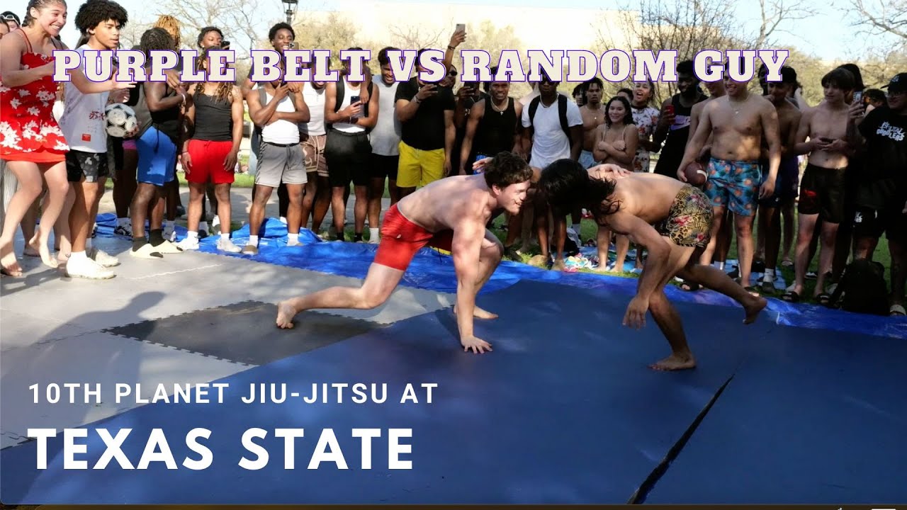 Jiu-jitsu at Texas State - Challenged by a random guy at Sewell park