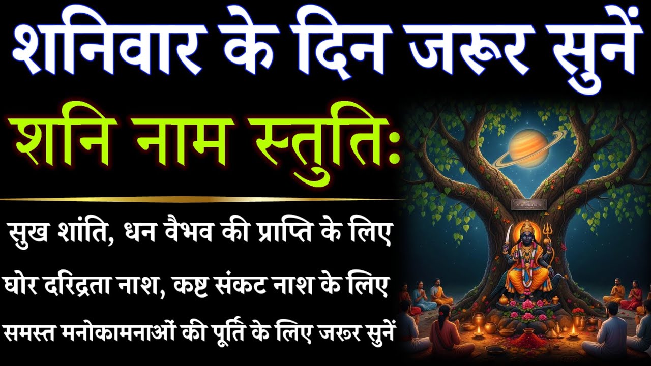 शनिवार के दिन जरूर सुनें || शनि नाम स्तुति || Shani Nam Stuti 