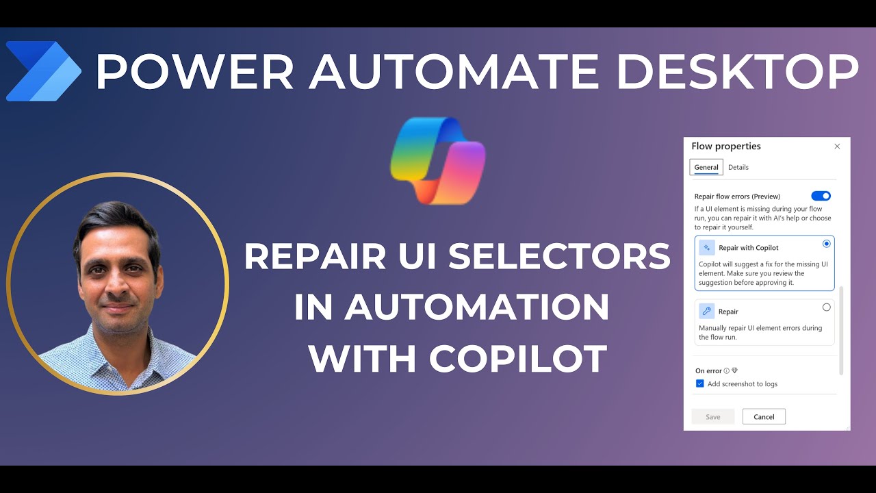 CoPilot Self-Heal in Power Automate Desktop: Live Attended Automation Error Recovery