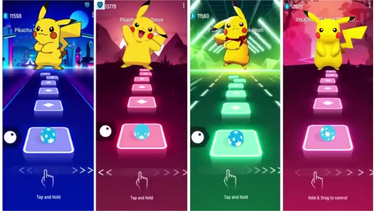 Pikachu vs Pikachu vs Pikachu vs Pikachu | Tiles Hop EDM Rush