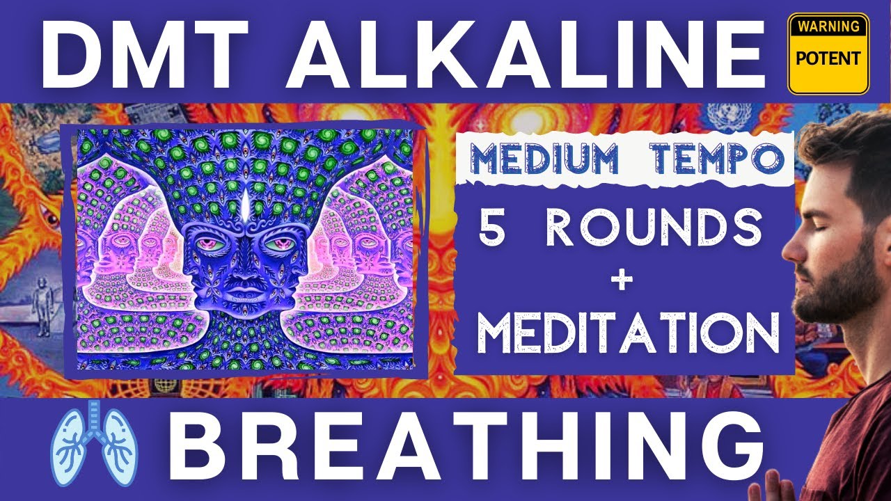 [МОЩНЫЙ] Дыхание щелочью DMT: 5 раундов под руководством + 5 минут медитации (средний темп)