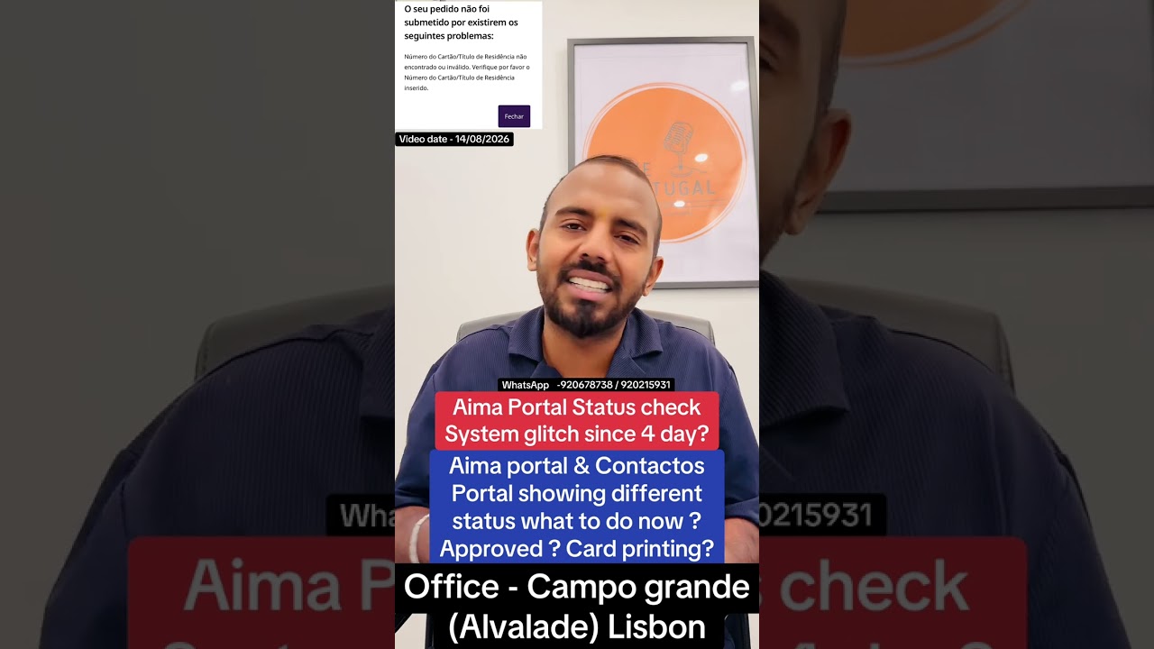 Aima Portal Status checkSystem glitch since 4 day? &reg;Live Portugal By Harry | Advocate Harry Portugal