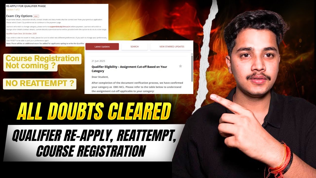 Qualifier Guide( Re-Qualifier Phase, Reattempt process, Course Registration )