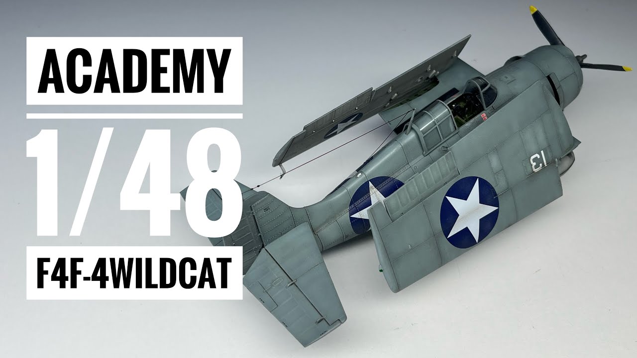 I build the newly released Academy F4F-4 Wildcat in 1/48 scale.