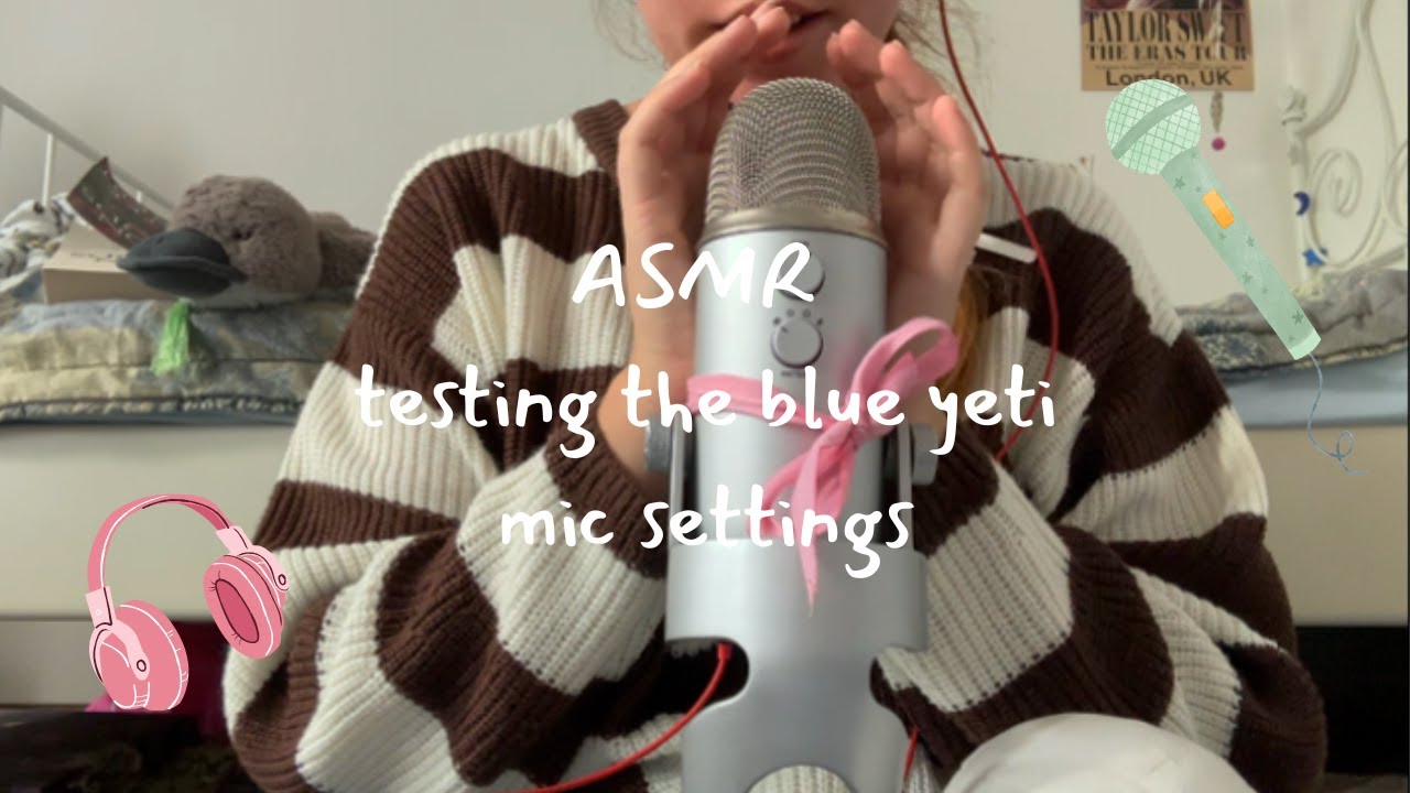 ASMR testing the blue yeti mic settings 🎧🎀⭐️ pure whispering and rambling 💕