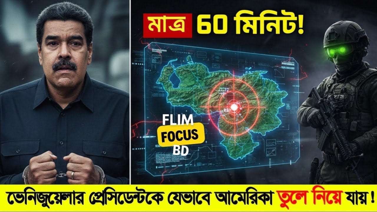 মাঝরাতে ভেনেজুয়েলায় মার্কিন ডেল্টা ফোর্সের দুঃসাহসিক অভিযান! মাদুরো এখন কোথায়?