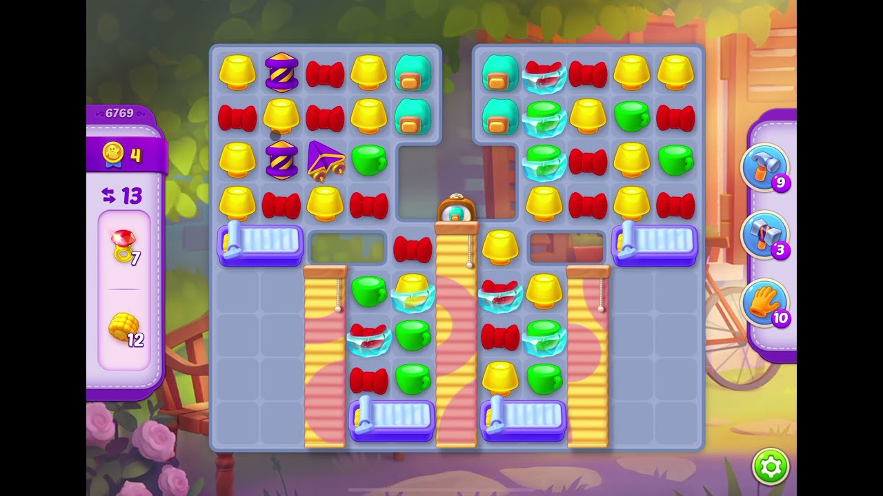 HomeScapes Level 6769 no boosters (14 moves)