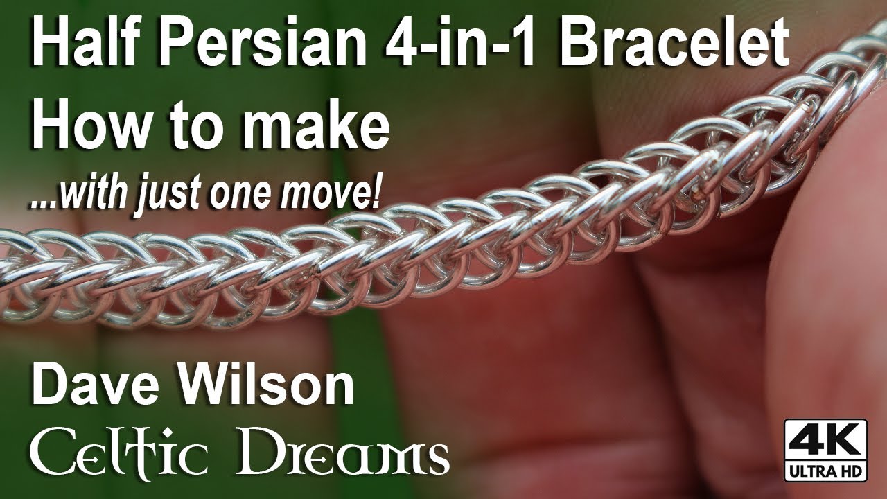 Half Persian 4 in 1 Bracelet (how to make in one move)