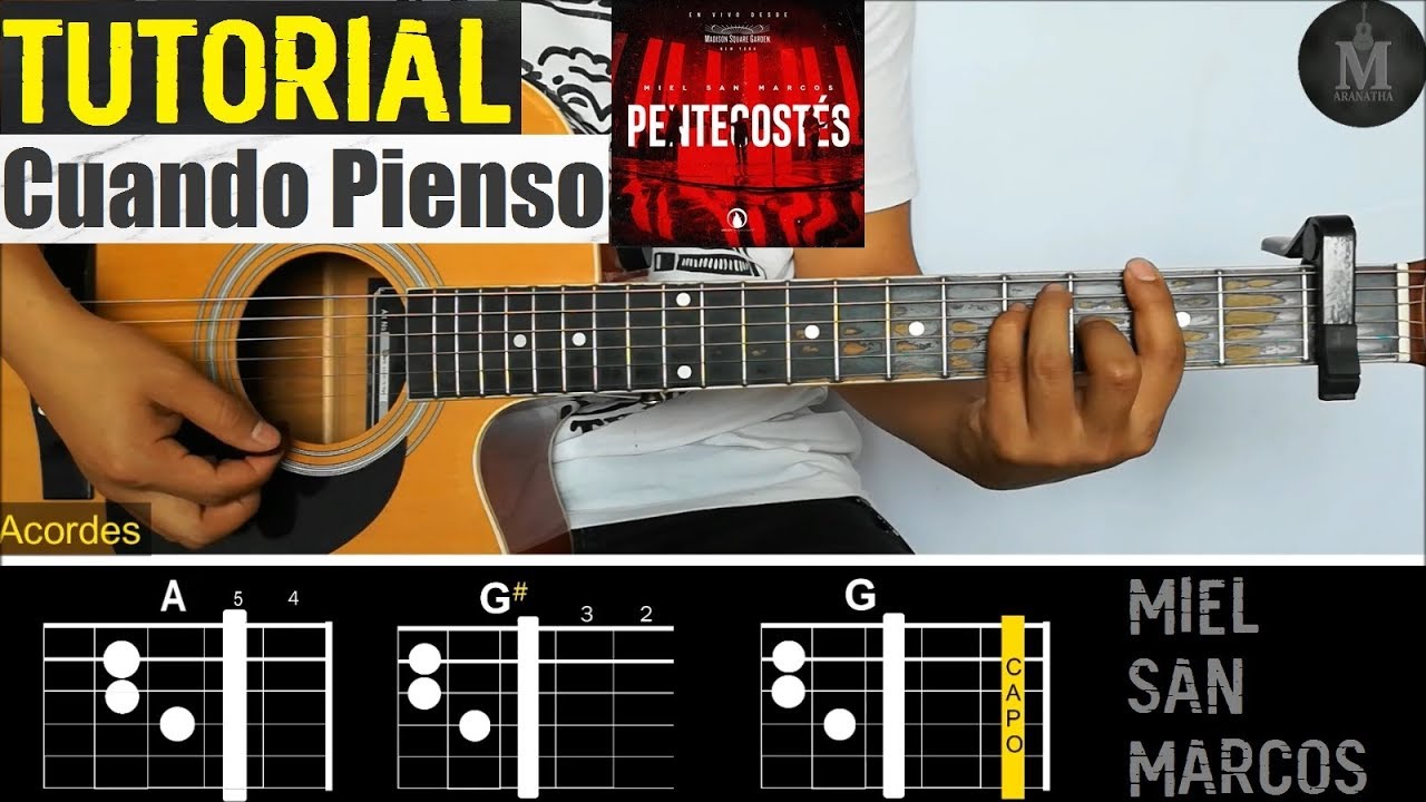 Cuando Pienso - Miel San Marcos (Medley 2) || TUTORIAL GUITARRA