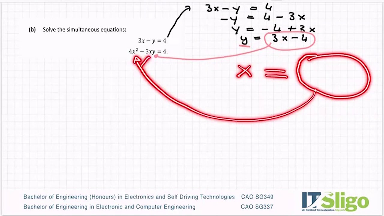 Algebra Q2 2020 Paper 1 Leaving Cert Ordinary Level Maths