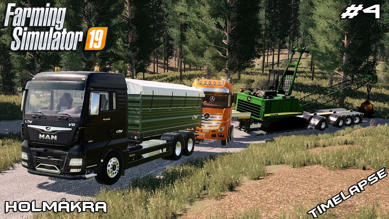 Setting up John Deer yarder | Forestry on Holmåkra | Farming Simulator 19 | Episode 4