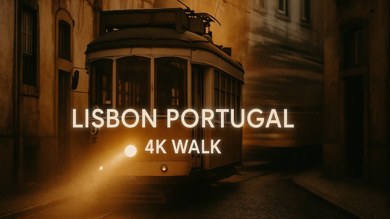 Lisbon Evening Street Walk 4K – Soft Light, Calm Energy & Immersive Urban Sound