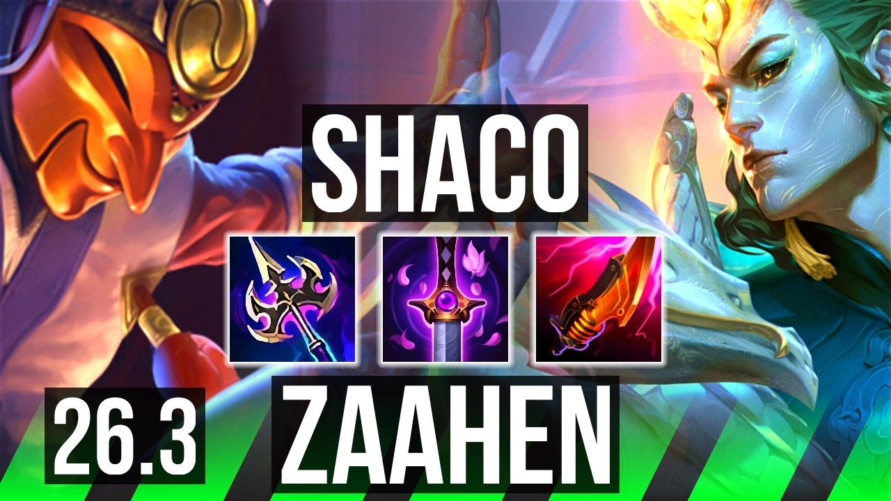 SHACO vs ZAAHEN (JGL) | 39K damage | EUW Diamond | 26.3