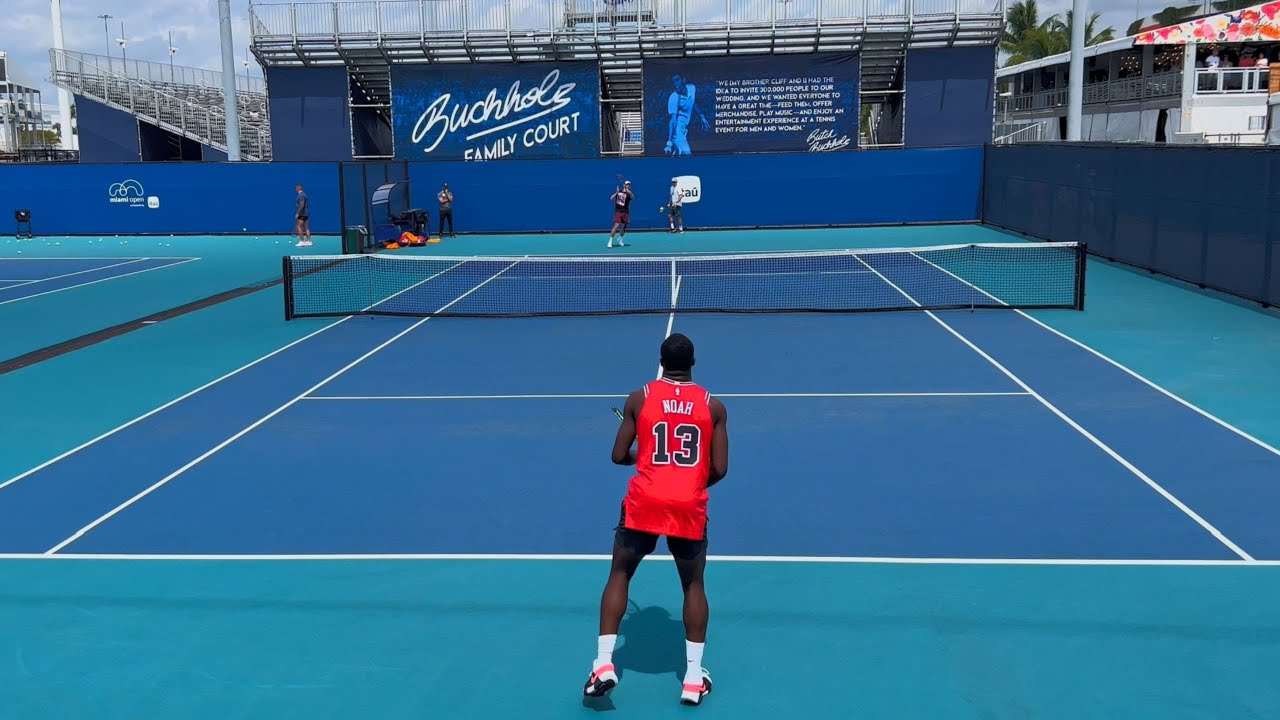 Tiafoe & Shapovalov Practice - Court Level Miami [4K 60fps] 2024