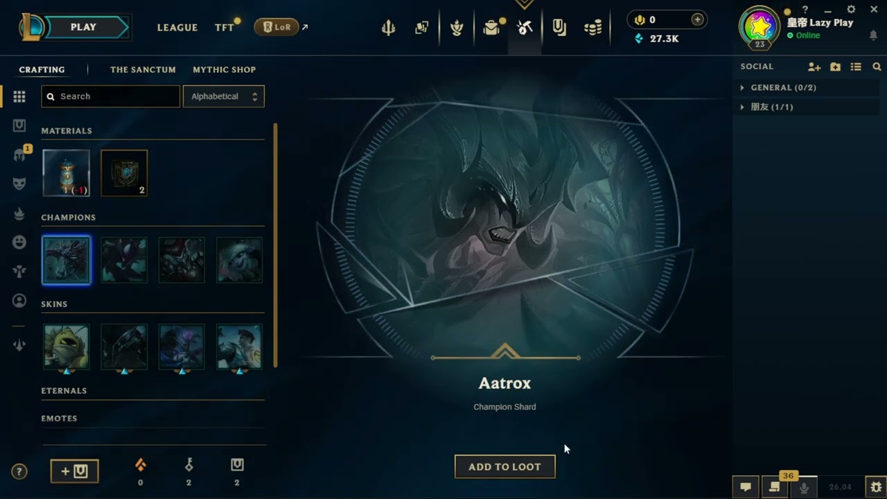 LoL collecting free level 35 loots from Demacia Season 1 Act 1 and opening  the loots