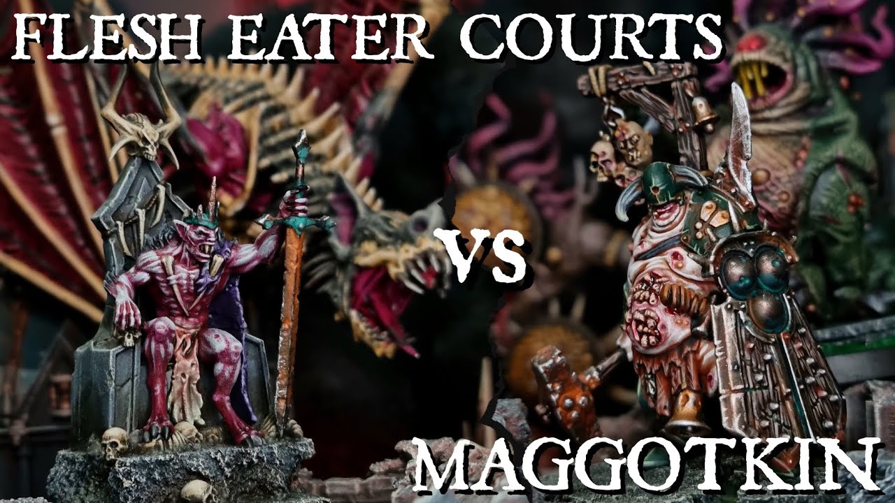 *NEW FLESH EATER COURTS ARMY BOOK* Vs Maggotkin of Nurgle. Warhammer Age of Sigmar Battle Report 