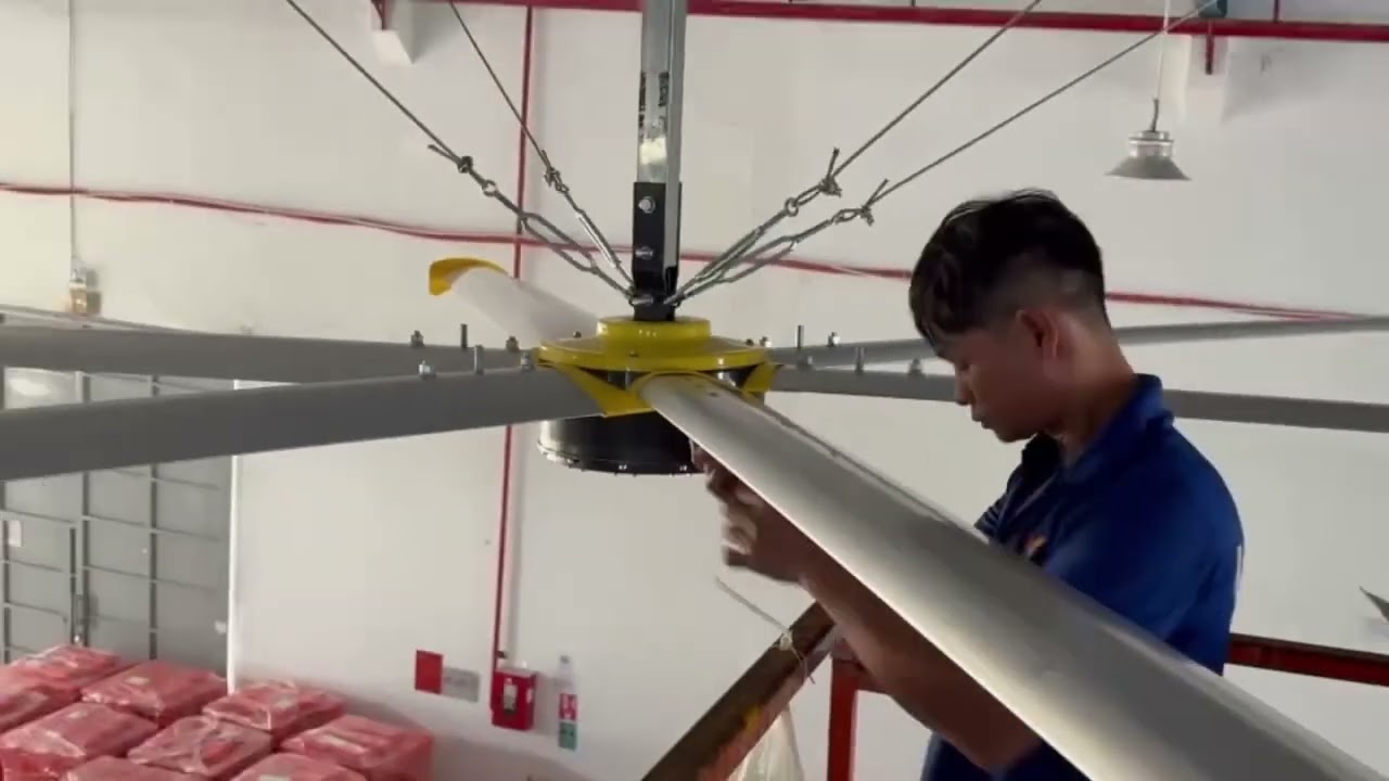 HƯỚNG DẪN LẮP RÁP QUẠT TRẦN CÔNG NGHIỆP WINSTON 