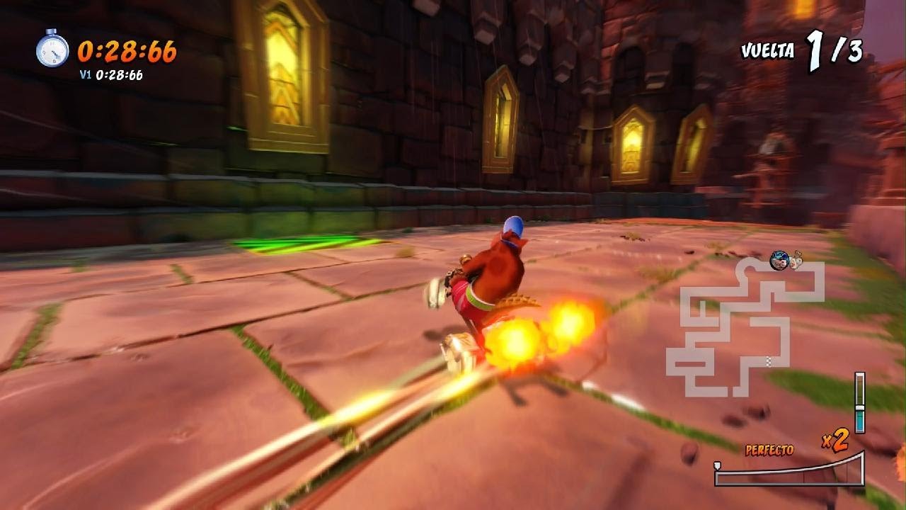 Crash Team Racing Nitro-Fueled | Derrotando Desarrolladores (16/40) Castillo Cortex