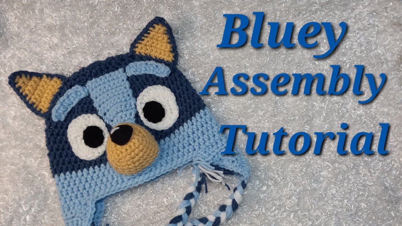 Вязание крючком шапочки Bluey детского размера. Урок по сборке. Заключительная часть. #вязаниекрю...
