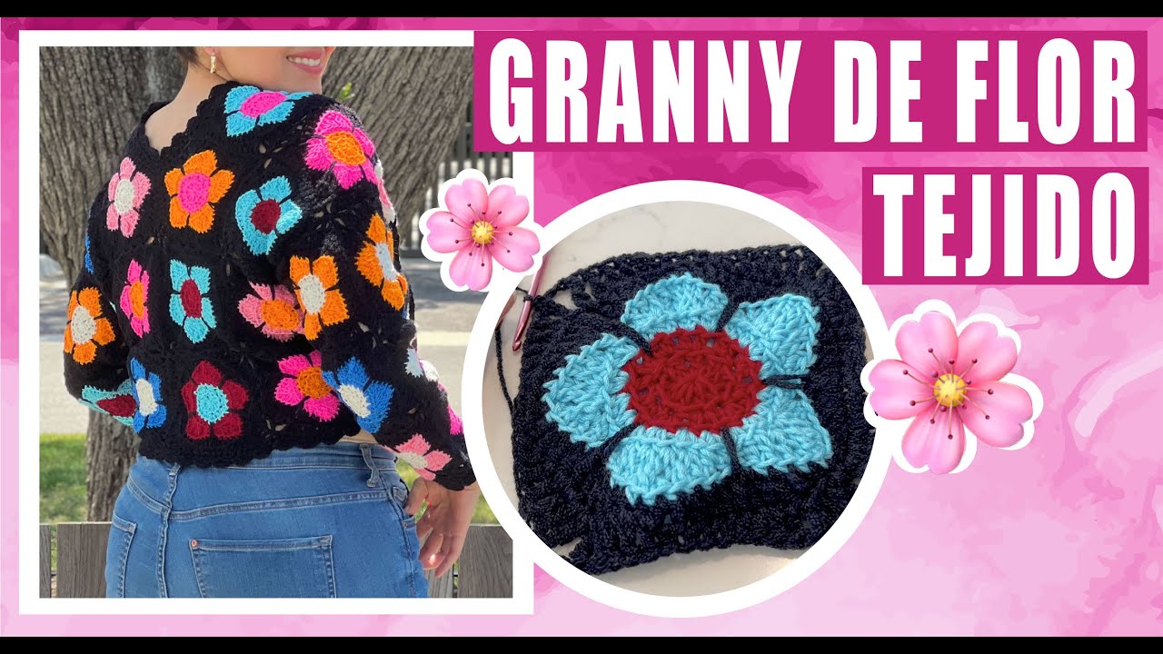 🌸CÓMO TEJER un GRANNY EN FORMA DE FLOR ✨ - Yo Tejo con LAURA CEPEDA