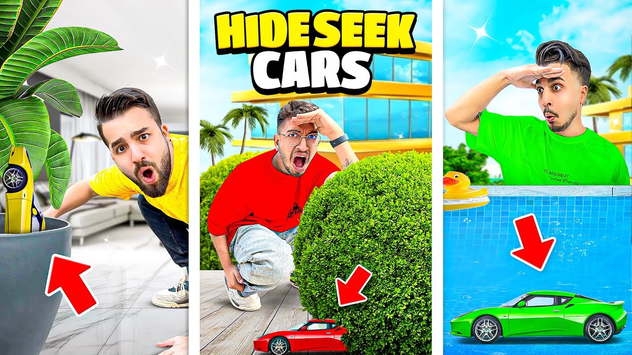 ماشین های هم رنگ خودت رو پیدا کن و برنده شو🏆 قایم موشک 🚗