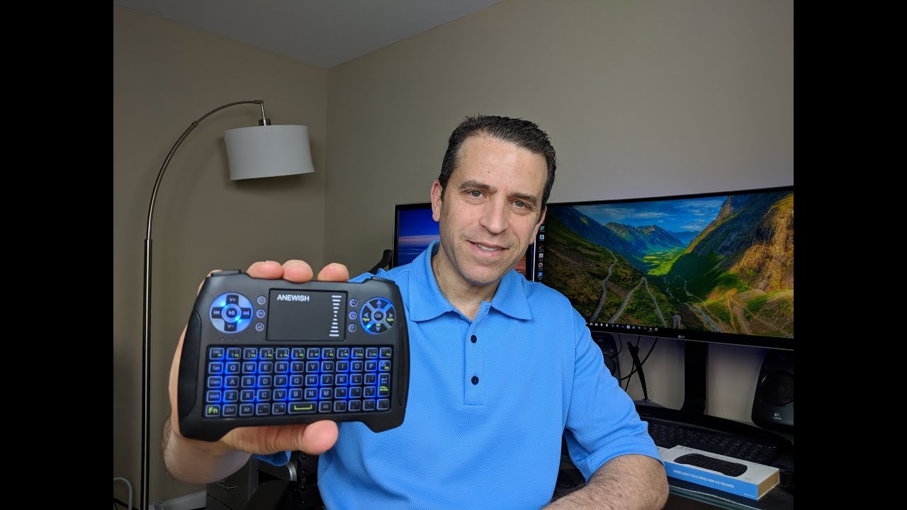 ANEWISH T16 2 4GHz Mini Wireless Keyboard with Touchpad Mouse Combo Review And Demo