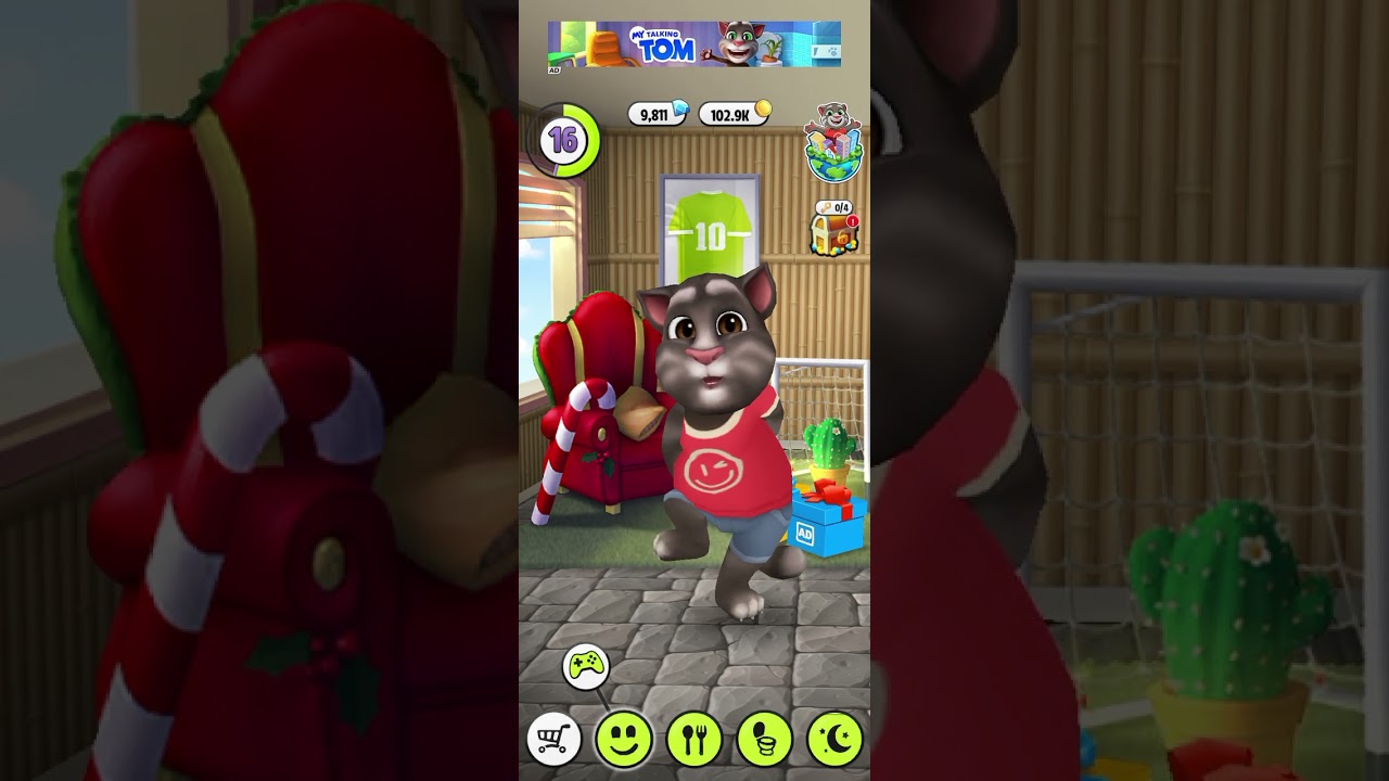 Talking Tom 😺 fun 😊 eating time 🍔 new android version..009.game Play 