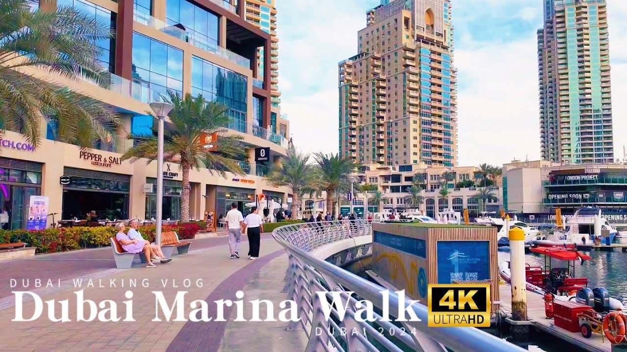 Roaming in Breathtaking Dubai Marina | Dubai Travel Guide 4K HDR