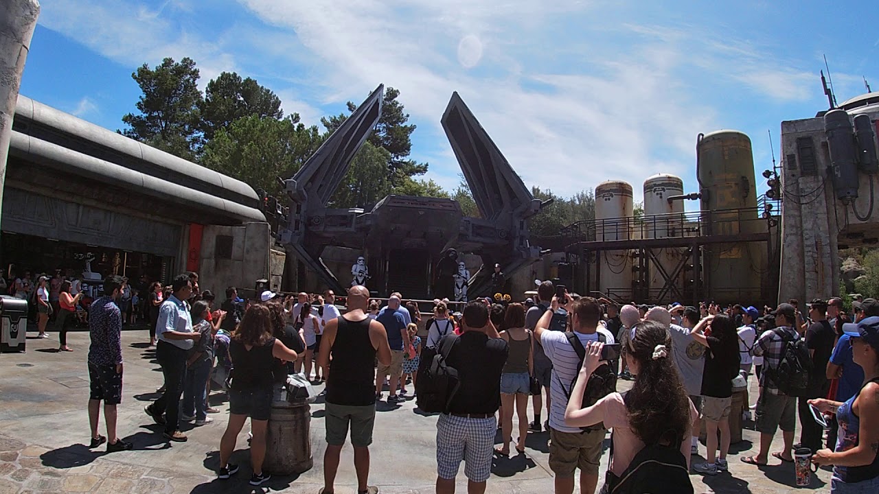 Star wars land stage with the dark side