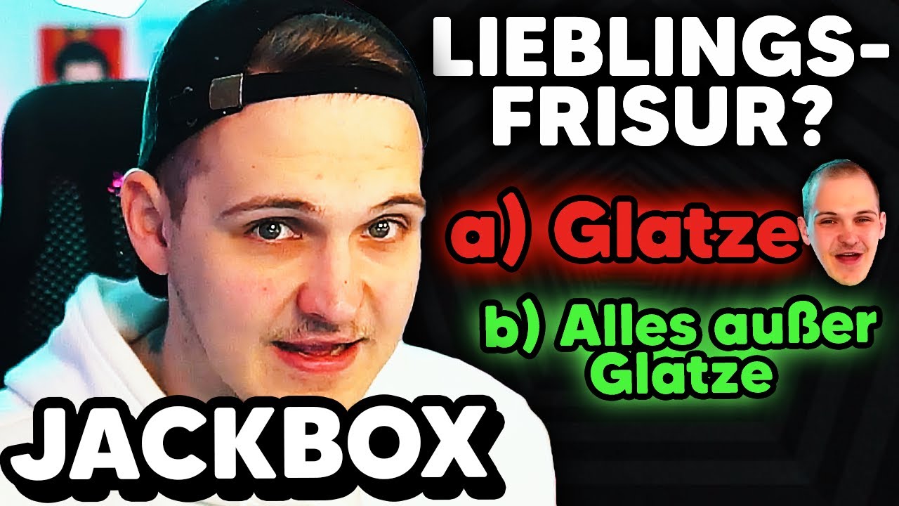 Kahlköpfiger Jackbox Abend