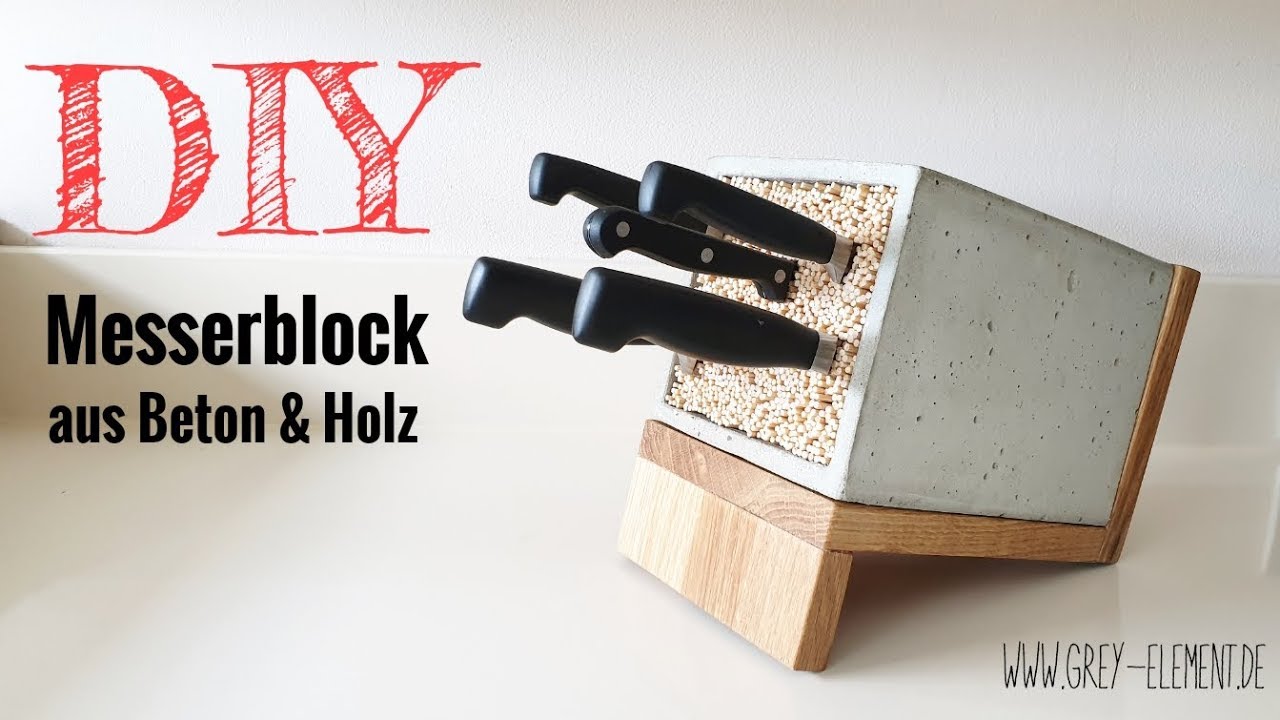 Einen Messerblock selber bauen / Betonmöbel / knife block / DIY