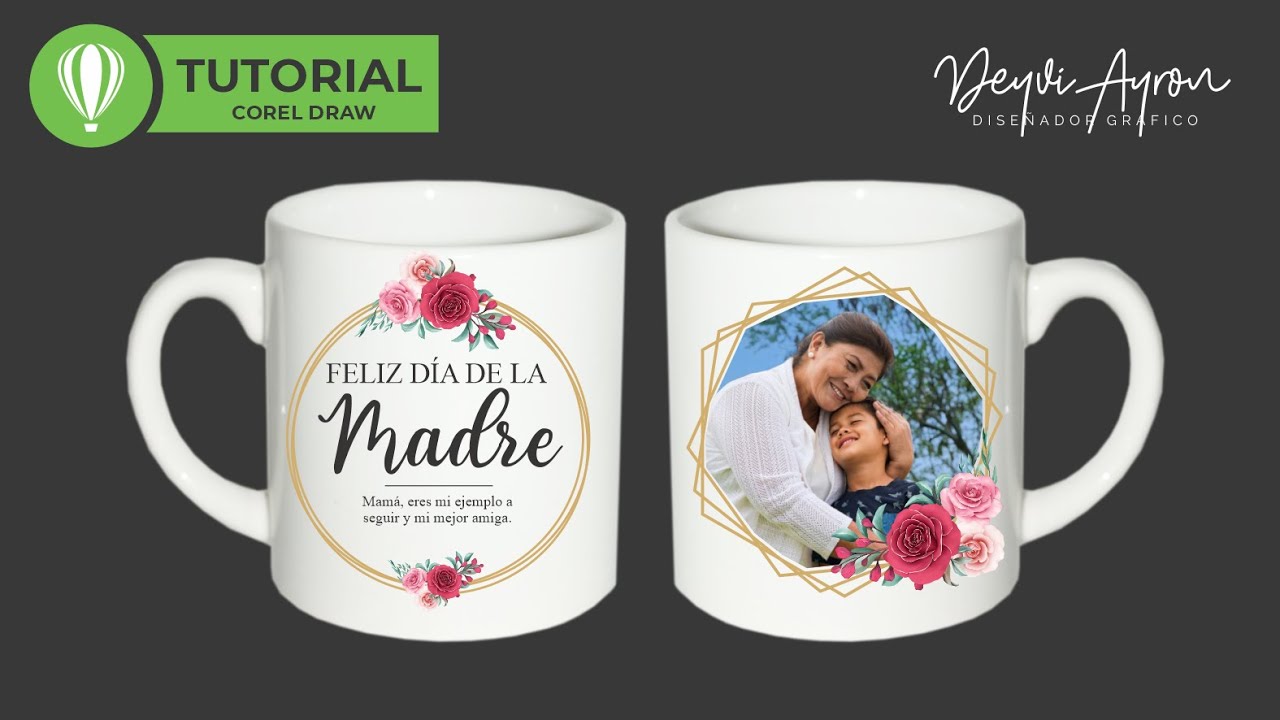 🔴Como diseñar TAZA de sublimación 4 en CorelDraw 🦄paso a paso🚀+ Link de descarga
