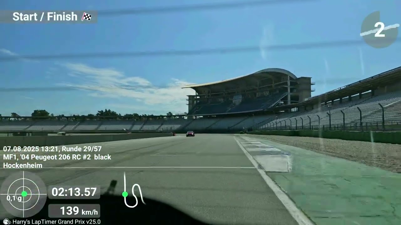 Touristenfahrten Hockenheimring, 07.08.2025, Peugeot 206 RC schwarz, Gruppe 5-1, ca. 13.20 Uhr