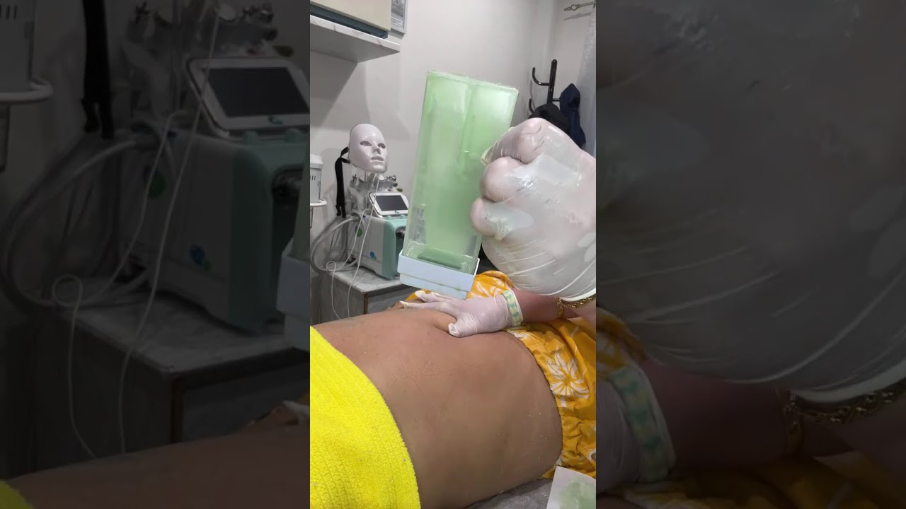 Full back and stomach waxing tutorial step by step @shreembeautylandsalon