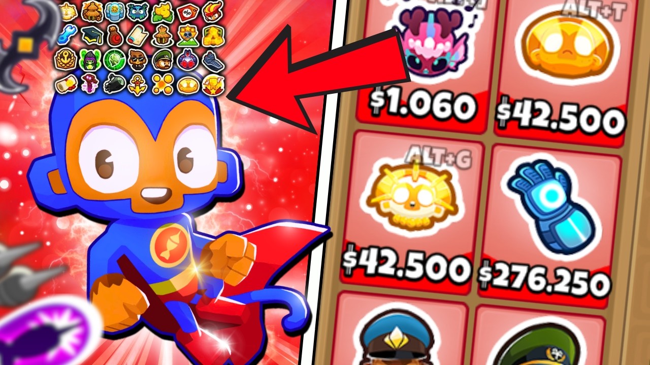 Comprei TODOS os Buffs do BTD 6! 💀 E o SUPER MACACO 0-0-0 ficou com 1.309% de Perfuração!⚡