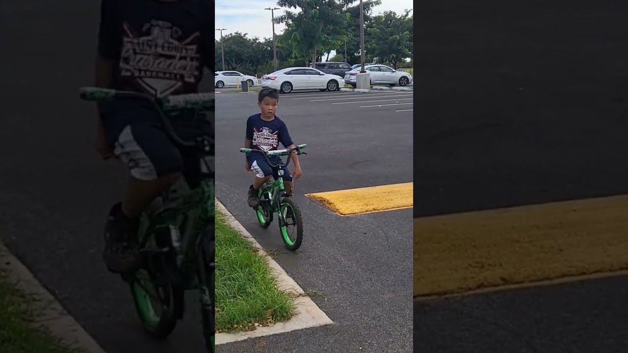 JakeyBoy 1st time bike riding no hands #shorts #activekids #kidsworkouts #bmx #bmxstreet