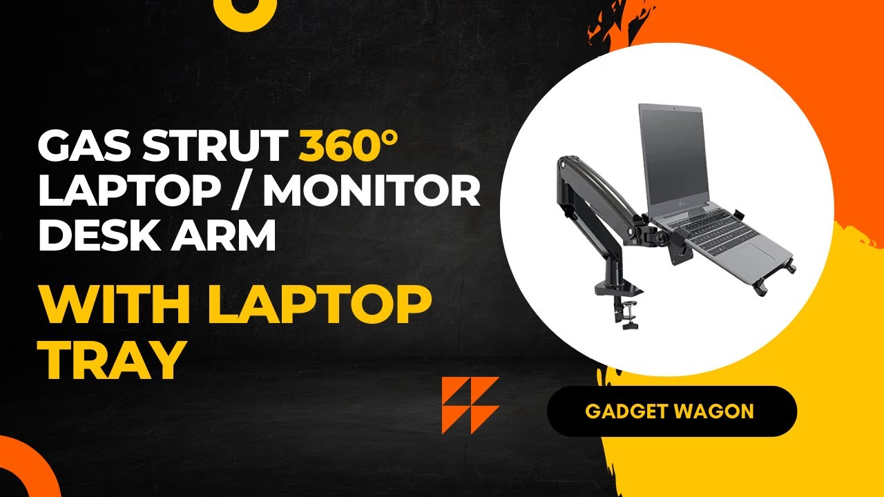 Gas Strut Led Monitor Desk Arm | Best Laptop Stand for Desk With Laptop Tray in April 2023