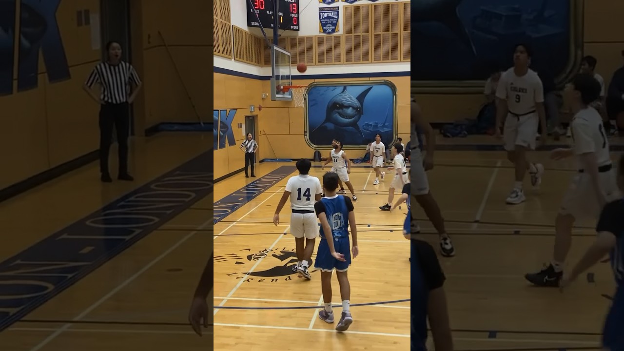 SPLASH 💦  A THREE  #basketball #sports