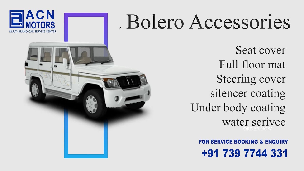 Bolero Accessories modification | Mahindra bolero genuine accessories | car accessories | Acn motors