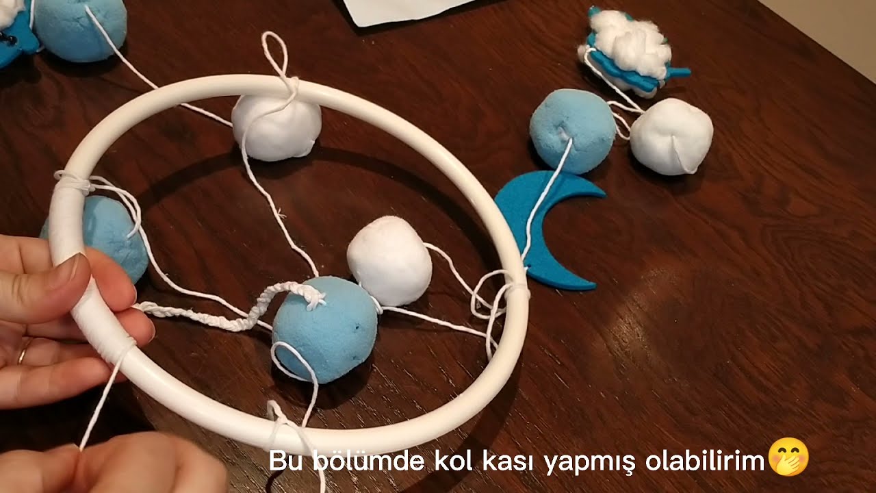 Bebek dönence kiti yaptım / Baby nursey decor kit #bim #dönence #diy