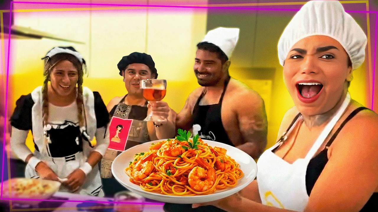 PAOLITA SUÁREZ y AMIGOS cocinan CAMARONES CON SPAGHETTI 🍝🤣