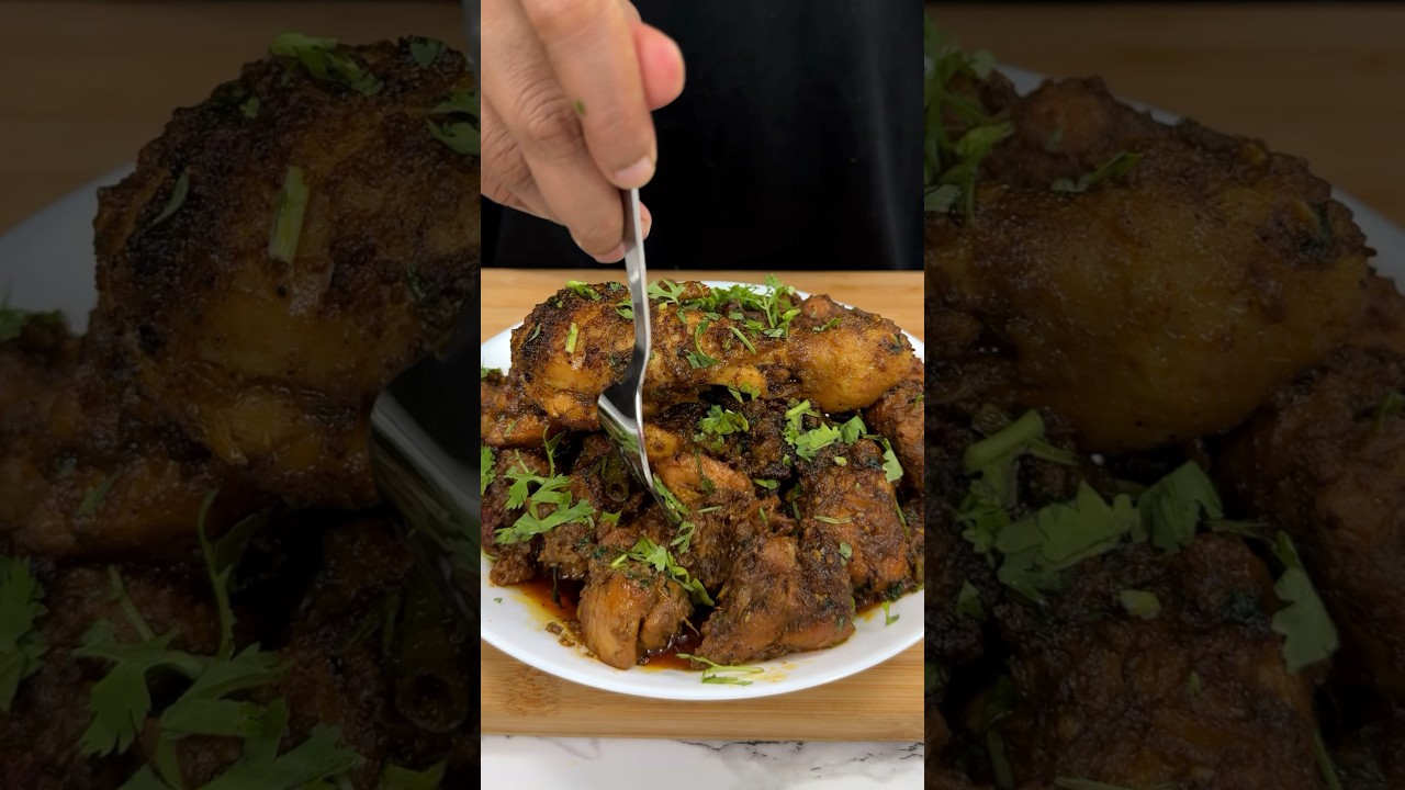 Chicken Pepper Fry ASMR Cooking || #shorts #asmr #recipe #indianasmrworld #chicken #cooking