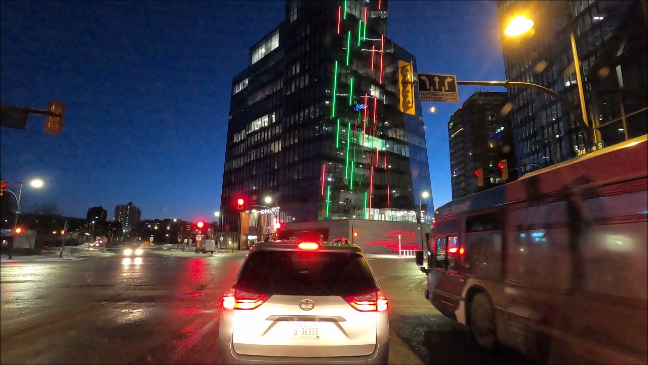 Evening driving in Saskatoon, Canada [4K]