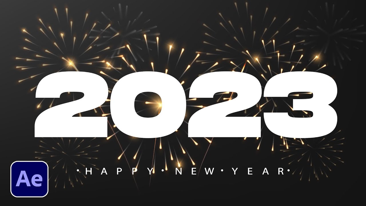 3 варианта новогодней анимационной графики 2023 года в After Effects