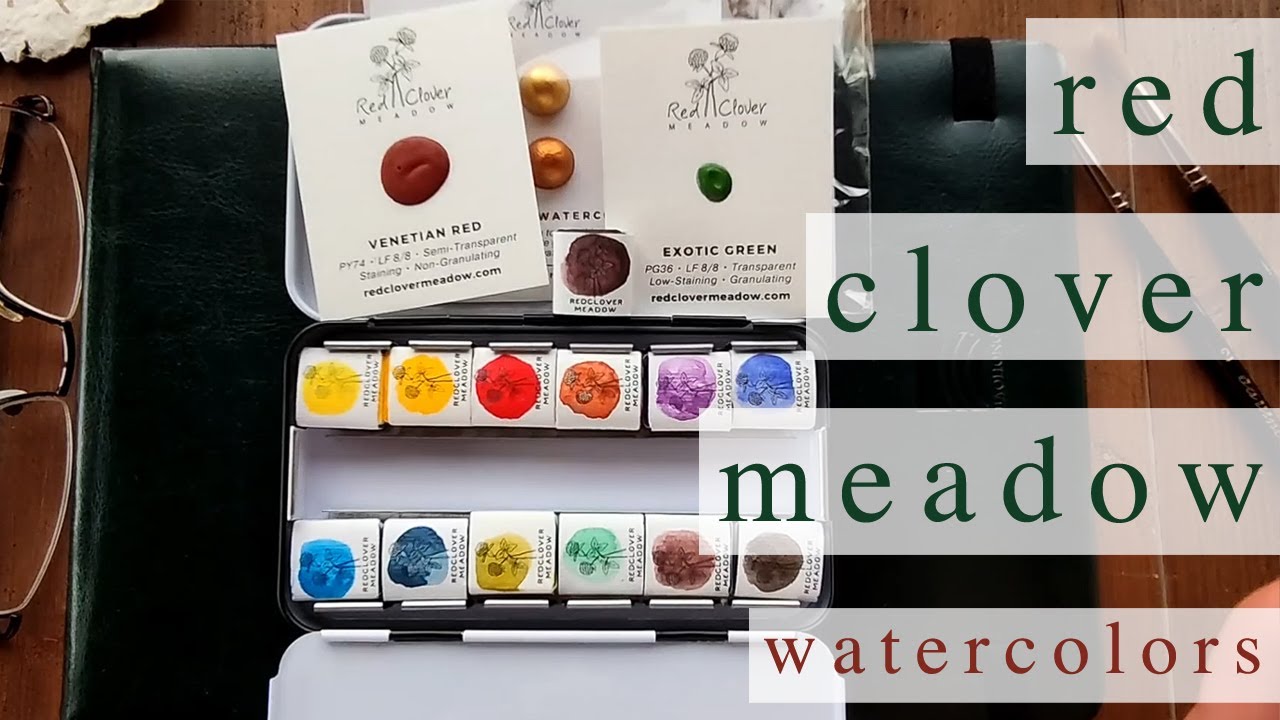 Trying the Lovely Red Clover Meadow Watercolors! 🎨 🍀 ❤️