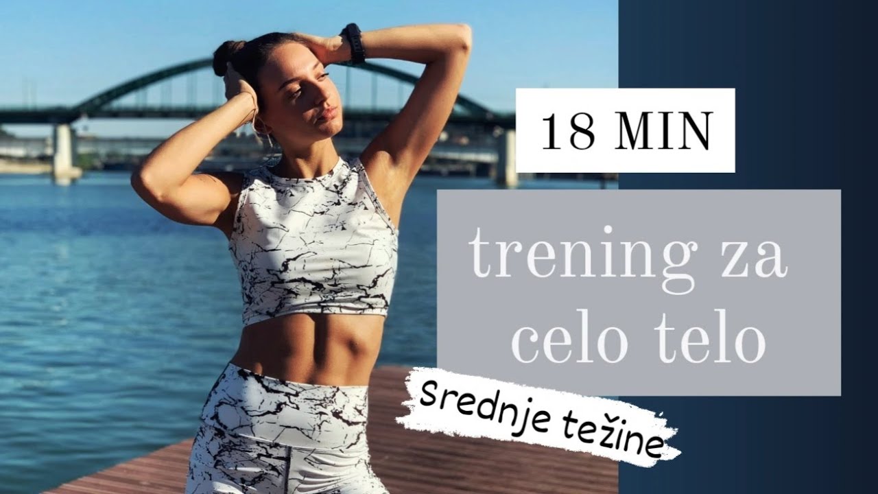 18 MIN TRENING ZA CELO TELO- medium intesity full body workout/ No equipment/ Ksenija Krstic