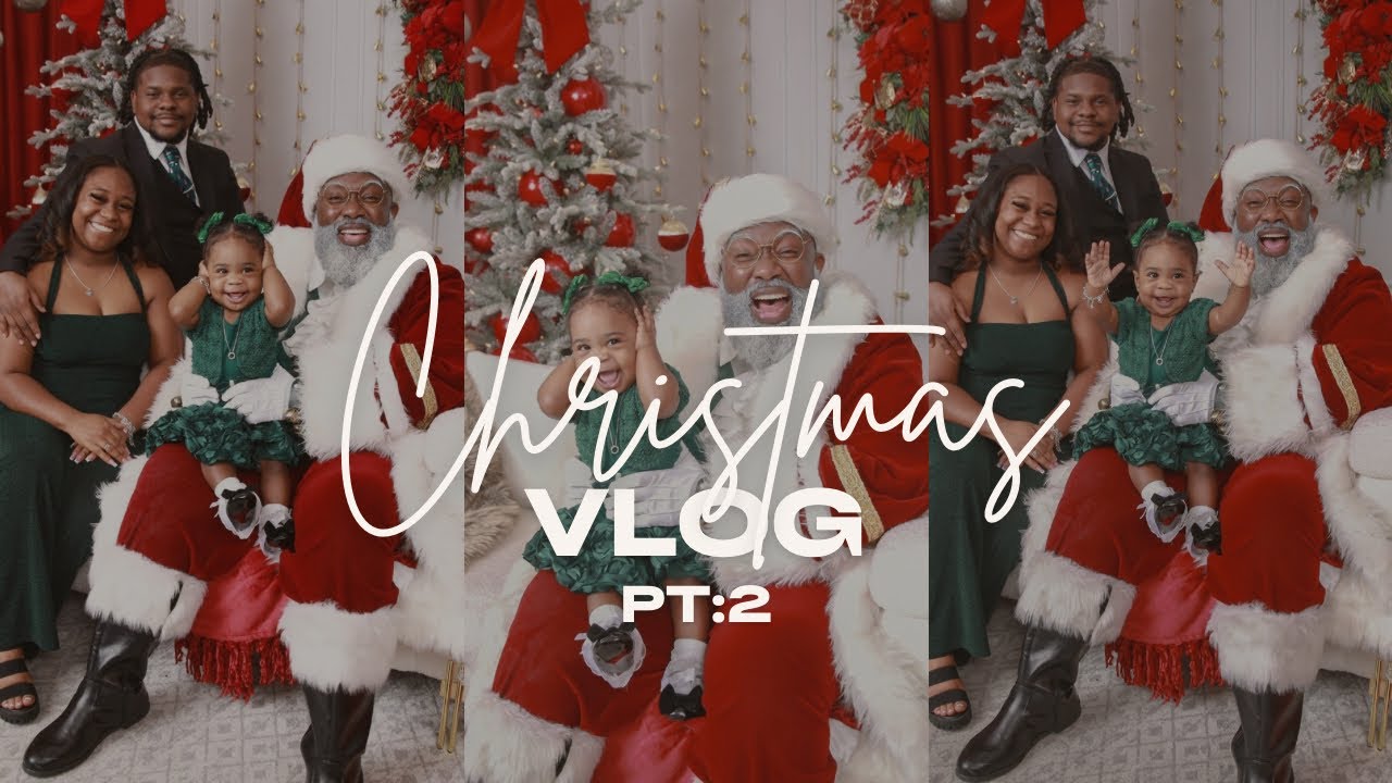 MERRY CHRISTMAS VLOG! PT/2 GRWM | Santa Photo’s| Baking cookies for Santa!