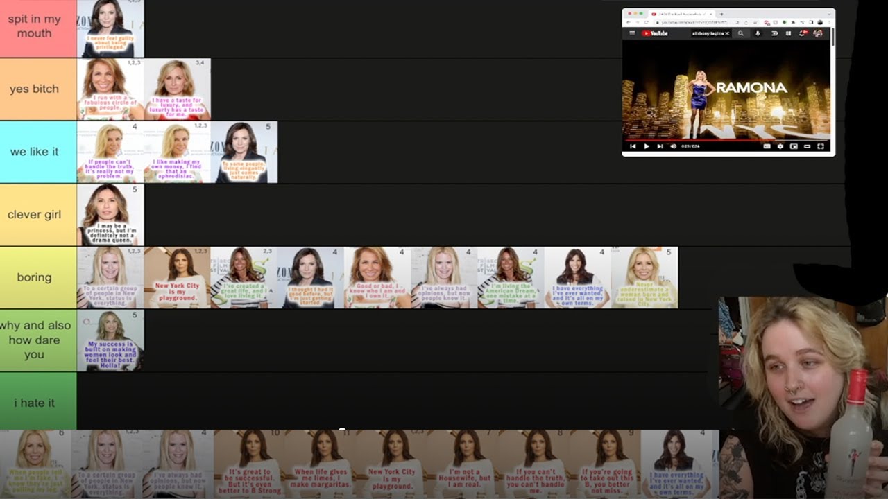 ranking all the taglines from RHONY