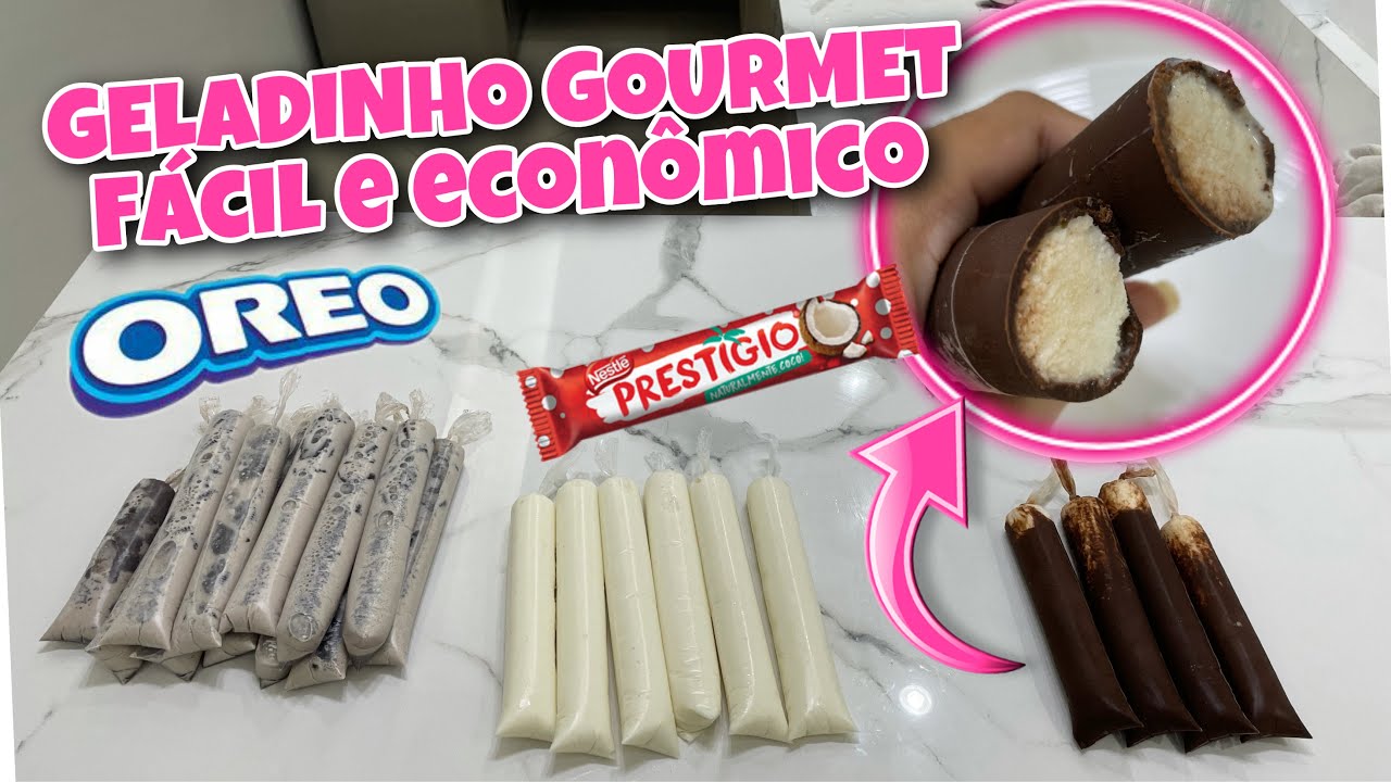 FIZEMOS GELADINHO GOURMET DE UM JEITO FÁCIL, ECONÔMICO E MUITO GOSTOSO